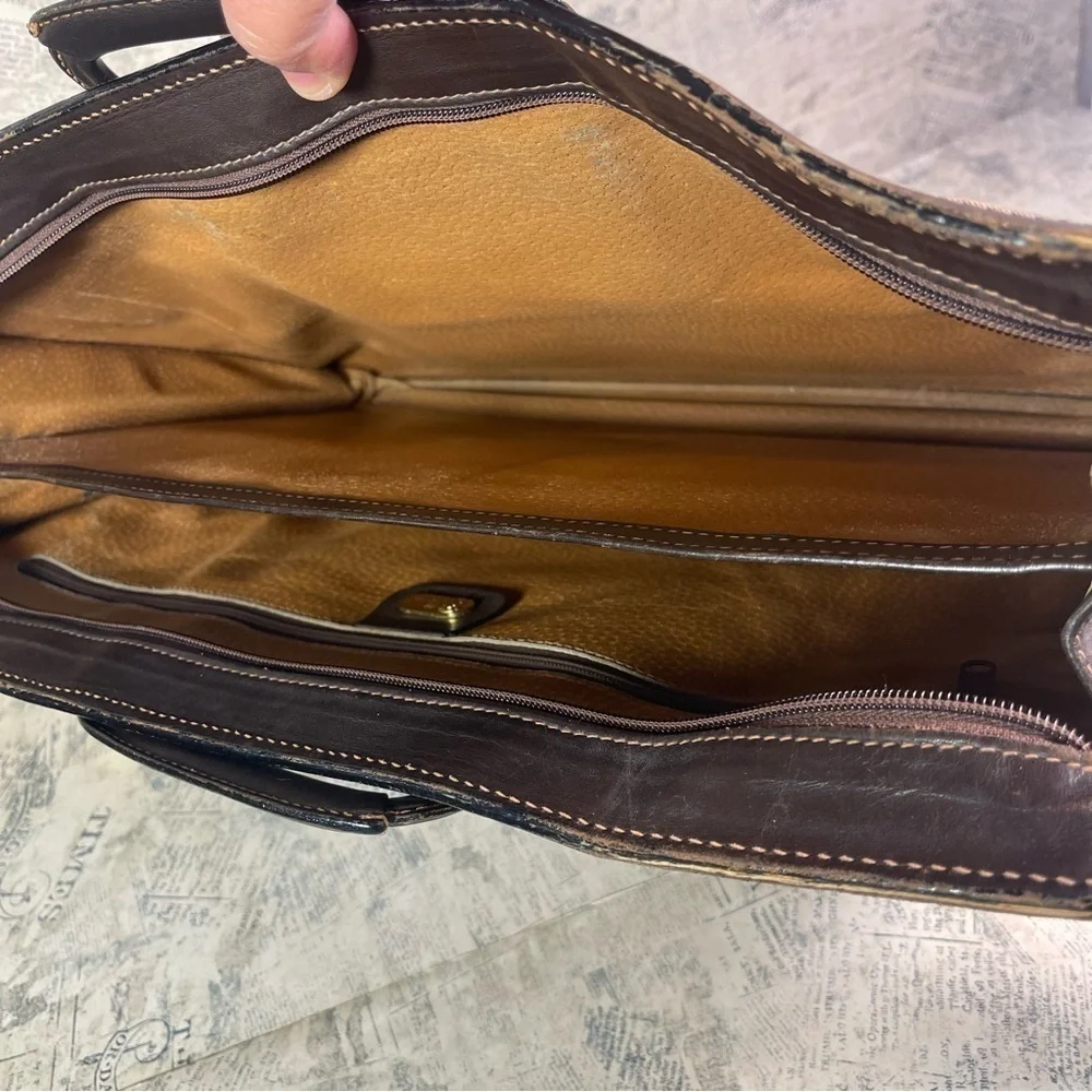 Rare Vintage Gucci Knight Crest Canvas & Leather Briefcase | Made in Italy